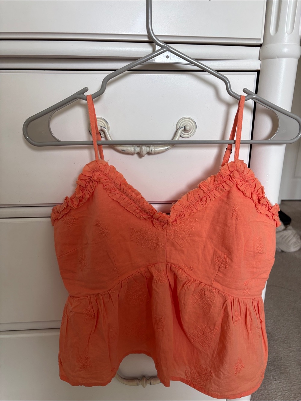 Joules Coral Ruffle-Trim Spaghetti Strap Camisole